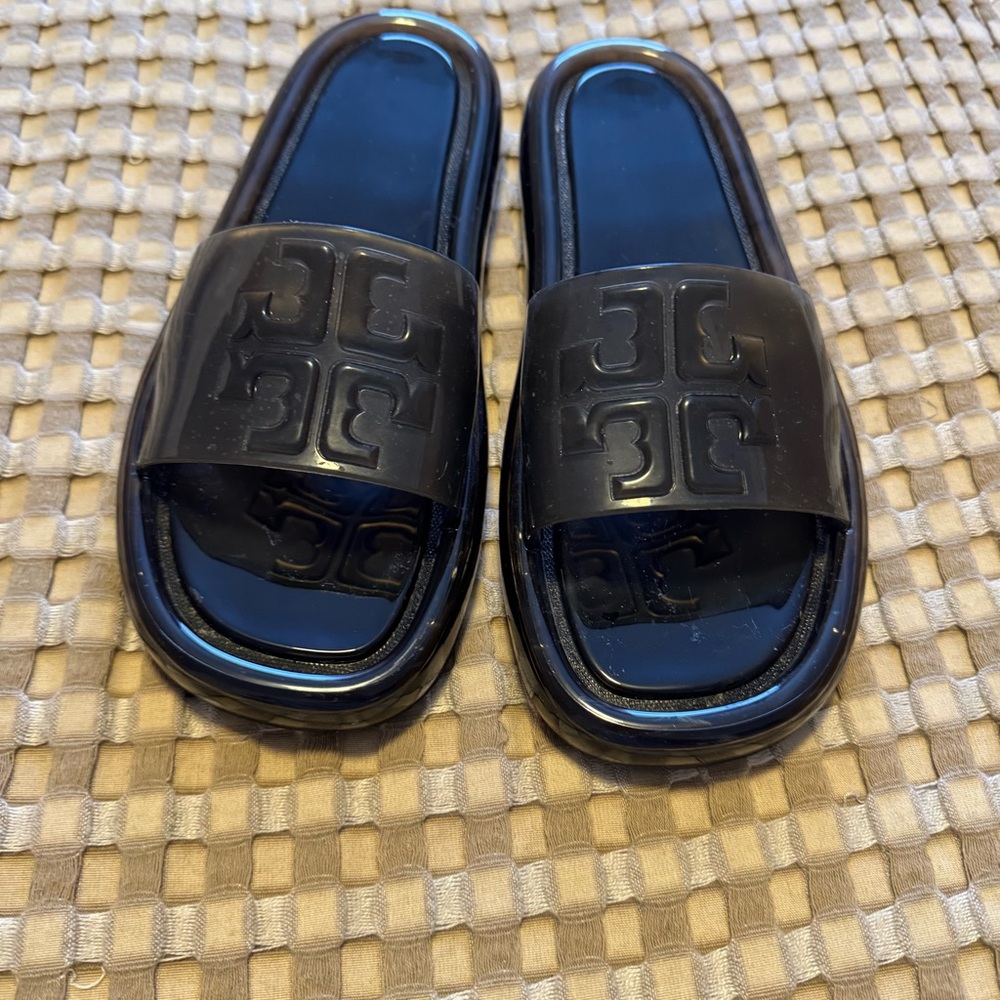 Black Tory Burch Slide Sandals